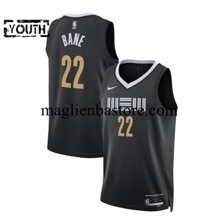 Maglia NBA Memphis Grizzlies Desmond Bane 22 2023-2024 Nike City Edition Nero Swingman - Bambino